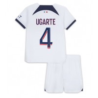 Dres Paris Saint-Germain Manuel Ugarte #4 Gostujuci za djecu 2023-24 Kratak Rukav (+ kratke hlače)